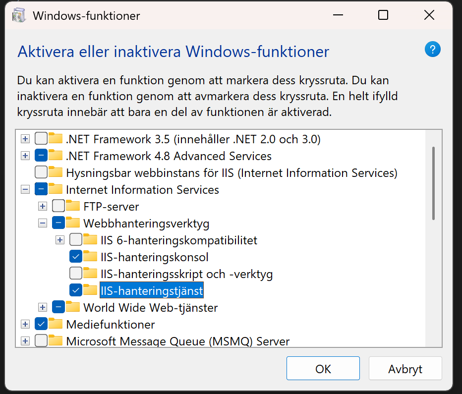 IIS Hanteringstjänst