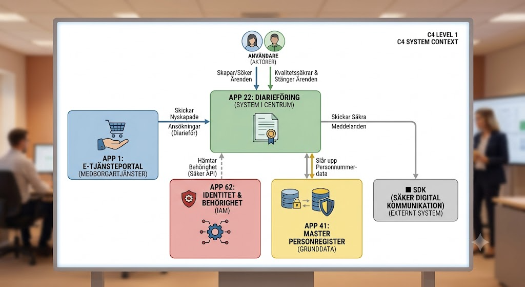 Nivå 1: System Context Diagram
